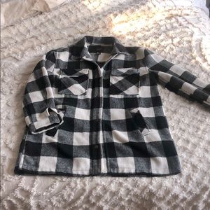 NWOT Black & White Shacket